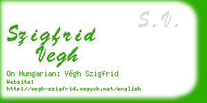 szigfrid vegh business card